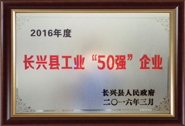 2016年度长兴县工业“50”强企业
